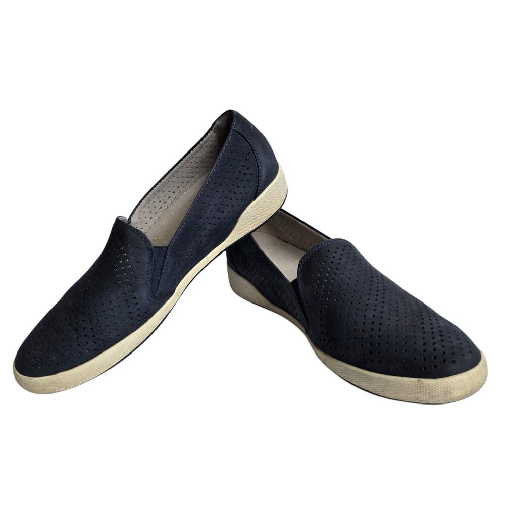 Dansko Odina Loafers Size EU40 US 9.5-10 Navy Nubuck Leather SlipOn Shoes Vented